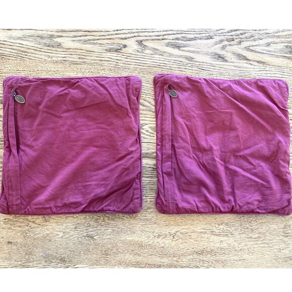 Pier 1 Embroidered Pillow Shams Floral Red Gold Blue Cover Mini Small 13" India - Picture 2 of 11